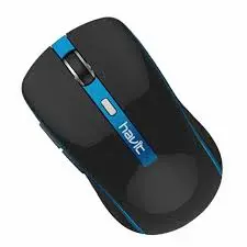 [HV-MS951GT-BB] MOUSE INALAMBRICO NEGRO+AZUL*ALCANCE 10MTS *6 BOTONES*1 BATERIA AA NO INCLUIDA